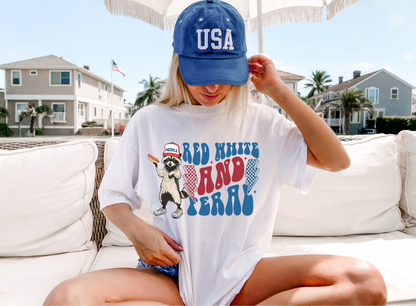 Red white and feral family tees