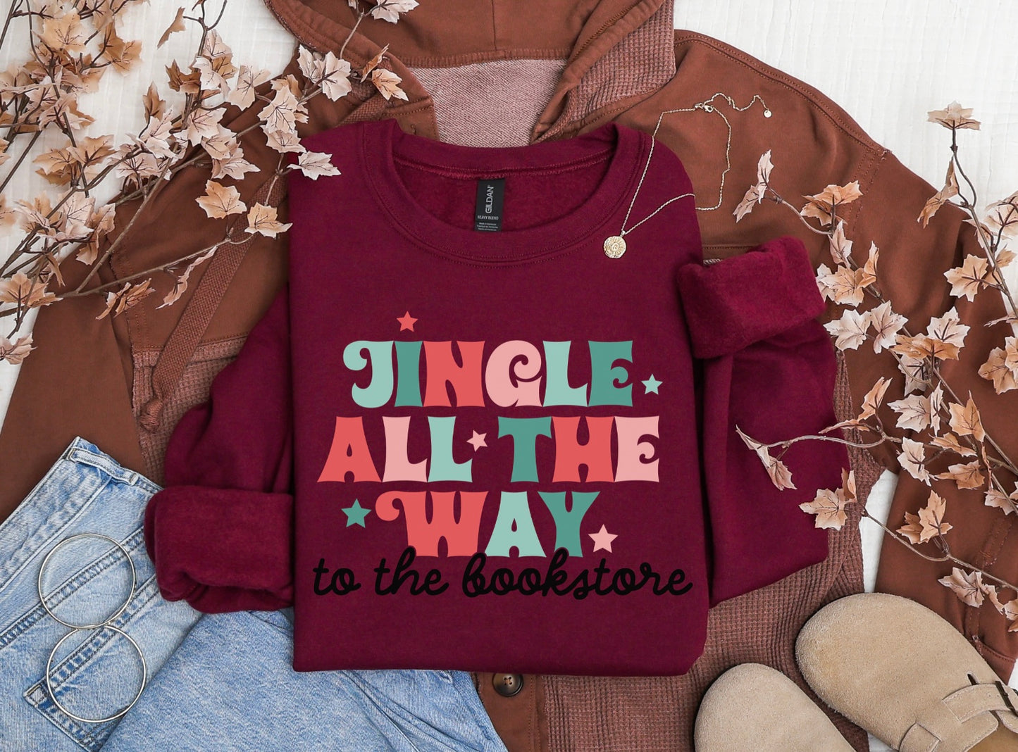Jingle to the bookstore Crewneck sweater