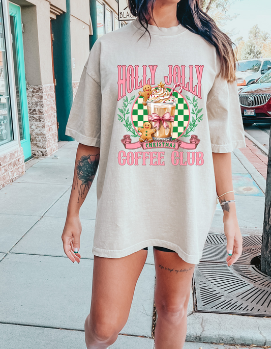 Holly Jolly Coffee Club Graphic Tee