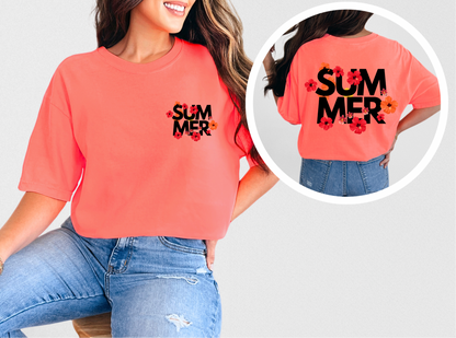 Summer Floral Graphic Tshirt