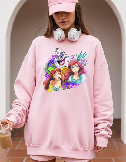 (Pre-order) Little Mermaid Collage Crewneck Sweater