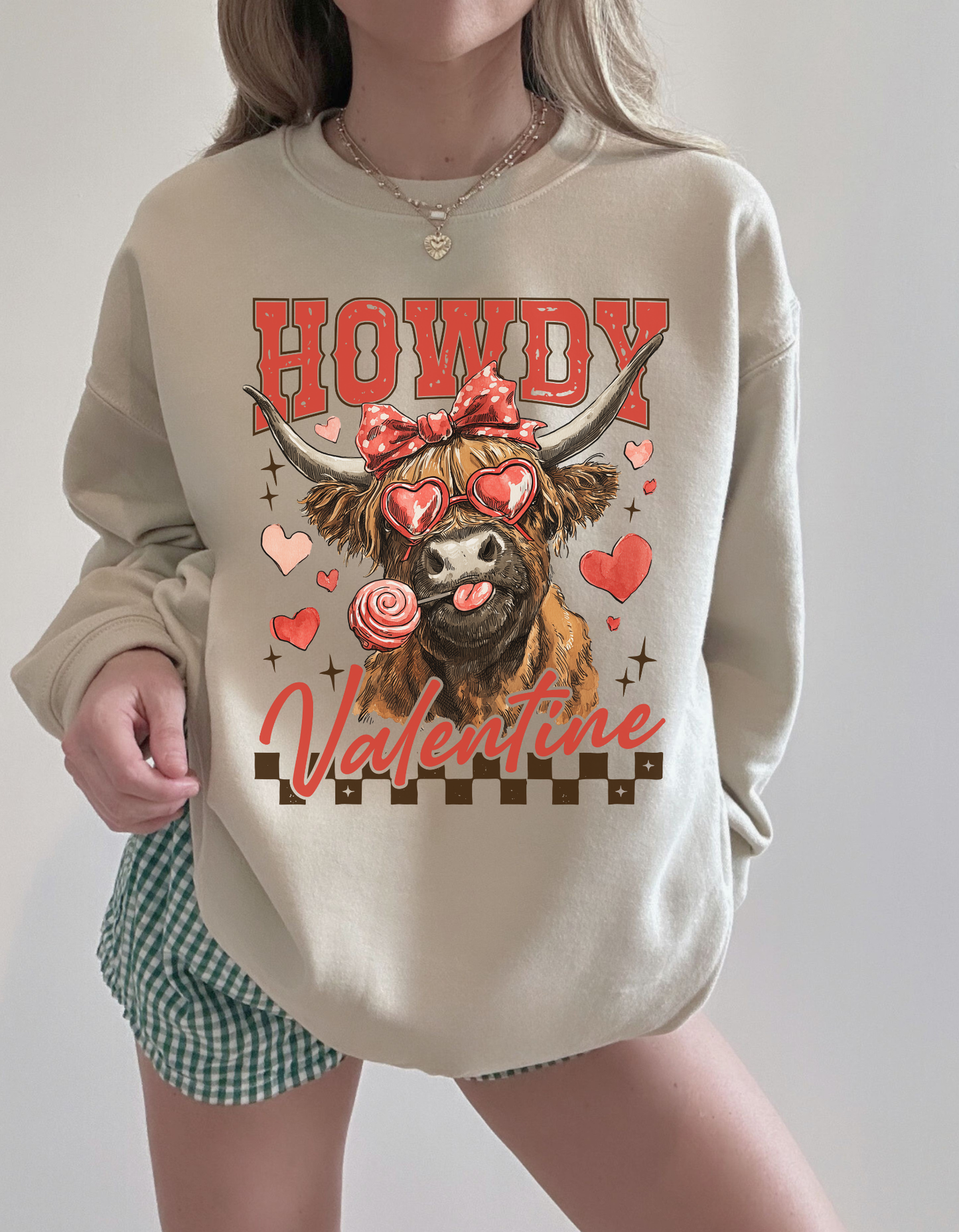 Howdy Valentine Crewneck Sweater