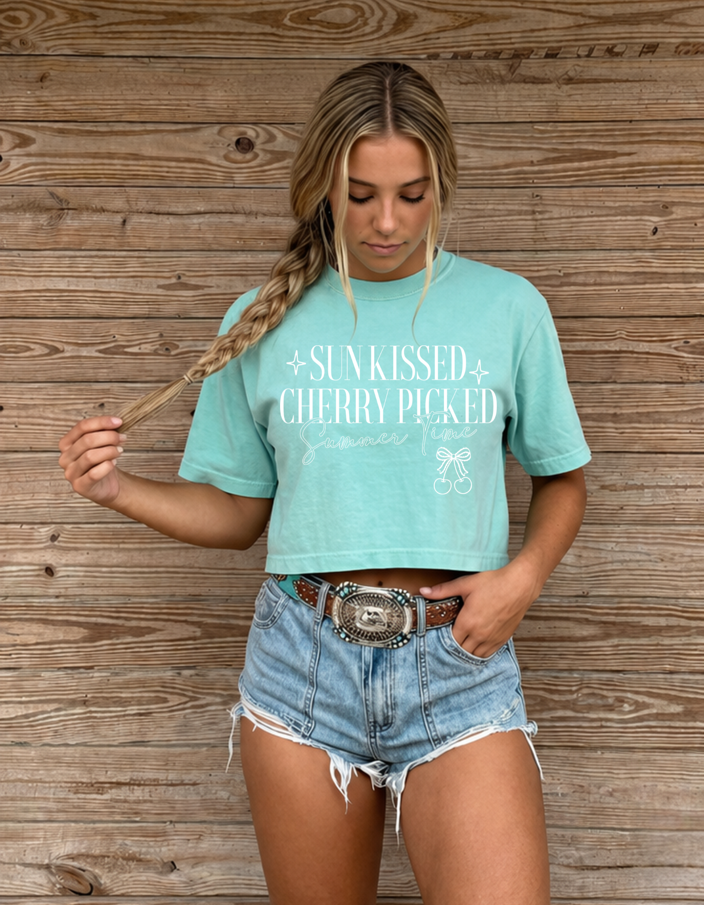 Cherry Picked Cropped Boxy Tee
