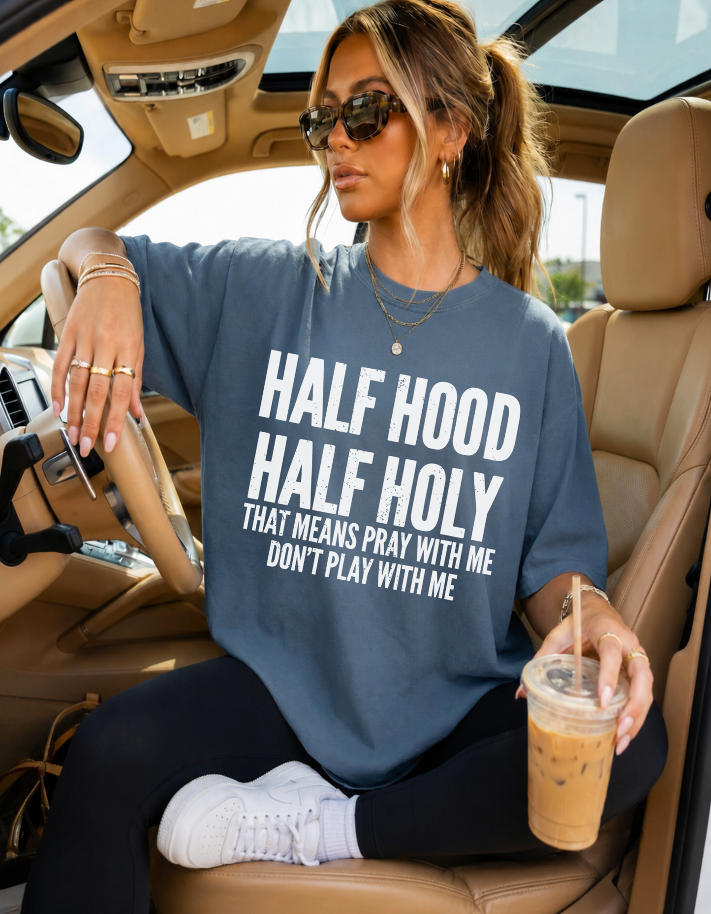 Half Hood Half Holy Graphic Tee