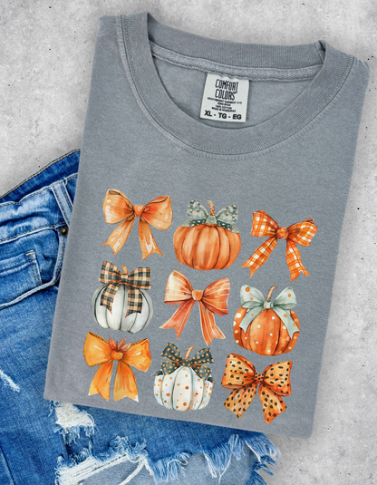 Pumpkin and bows tshirt
