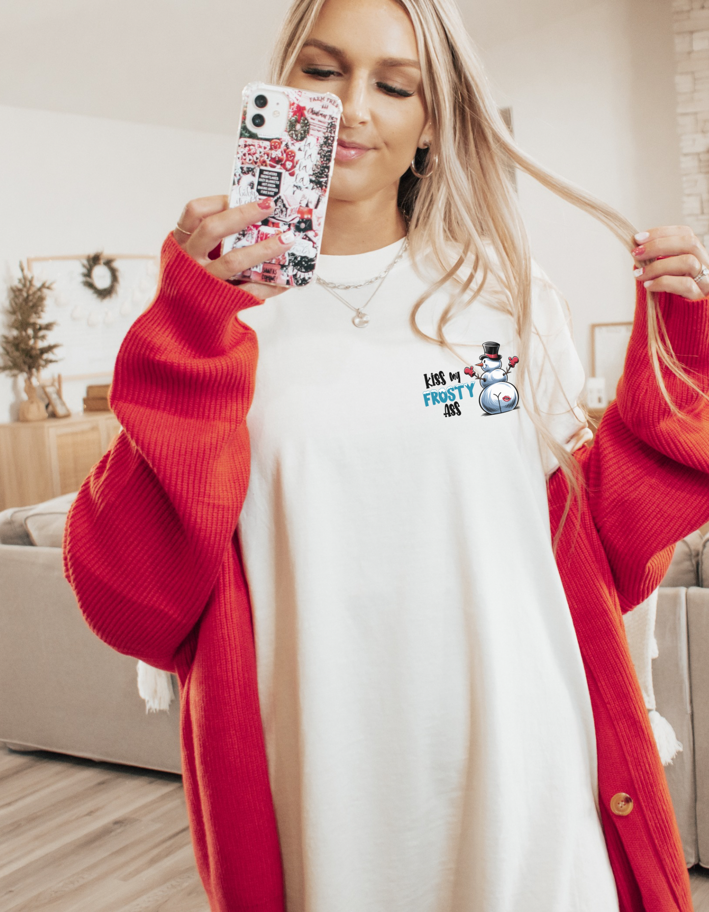 Kiss My Frosty Ass Pocket Graphic Tshirt by