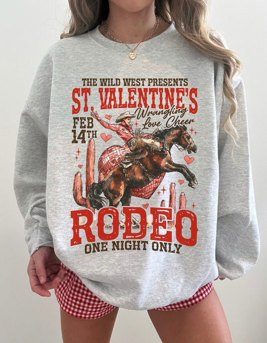 St. valentines Rodeo Crewneck Sweater