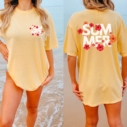 Summer Floral Graphic Tshirt