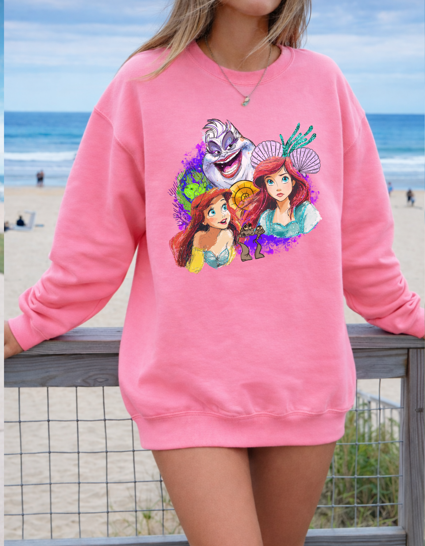 (Pre-order) Little Mermaid Collage Crewneck Sweater