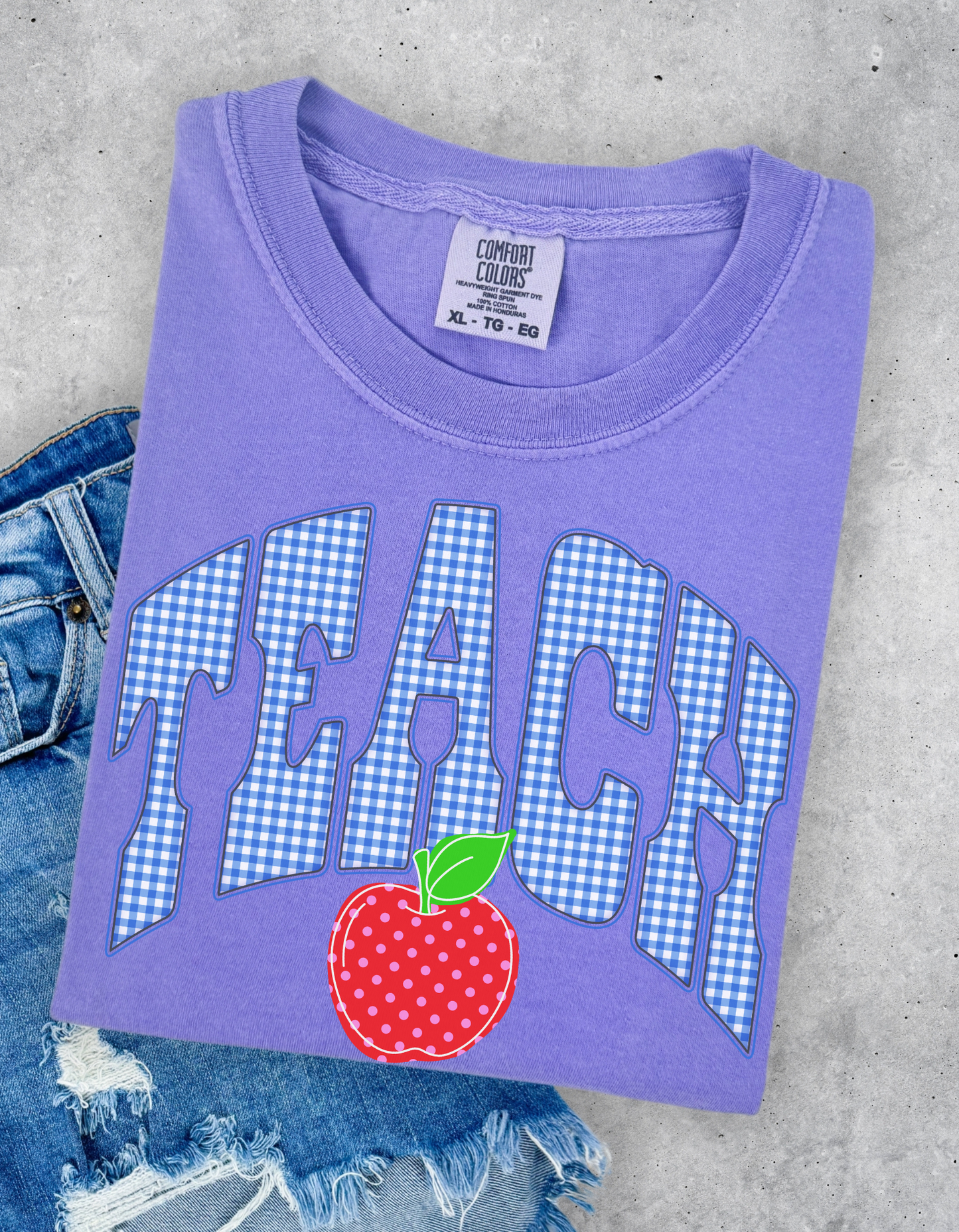 Gingham Teach Graphic Tee