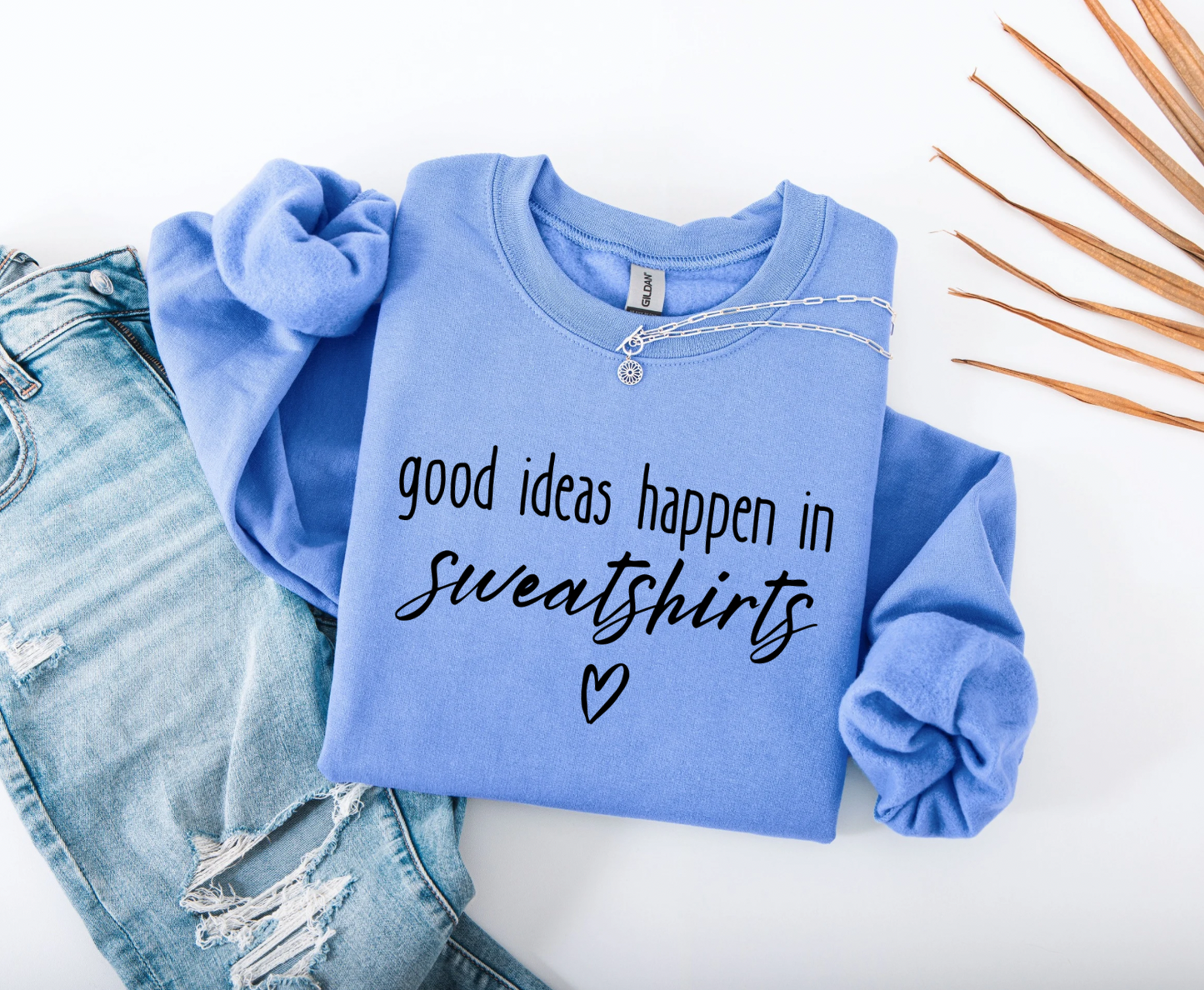 Good Ideas Happen in sweaters crewneck sweater