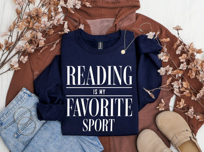 Reading is My Favorite Sport Crewneck Sweater