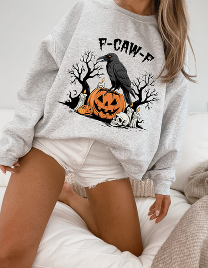 F Caw F Crewneck Sweater