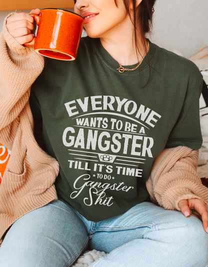 Gangster shit graphic tshirt