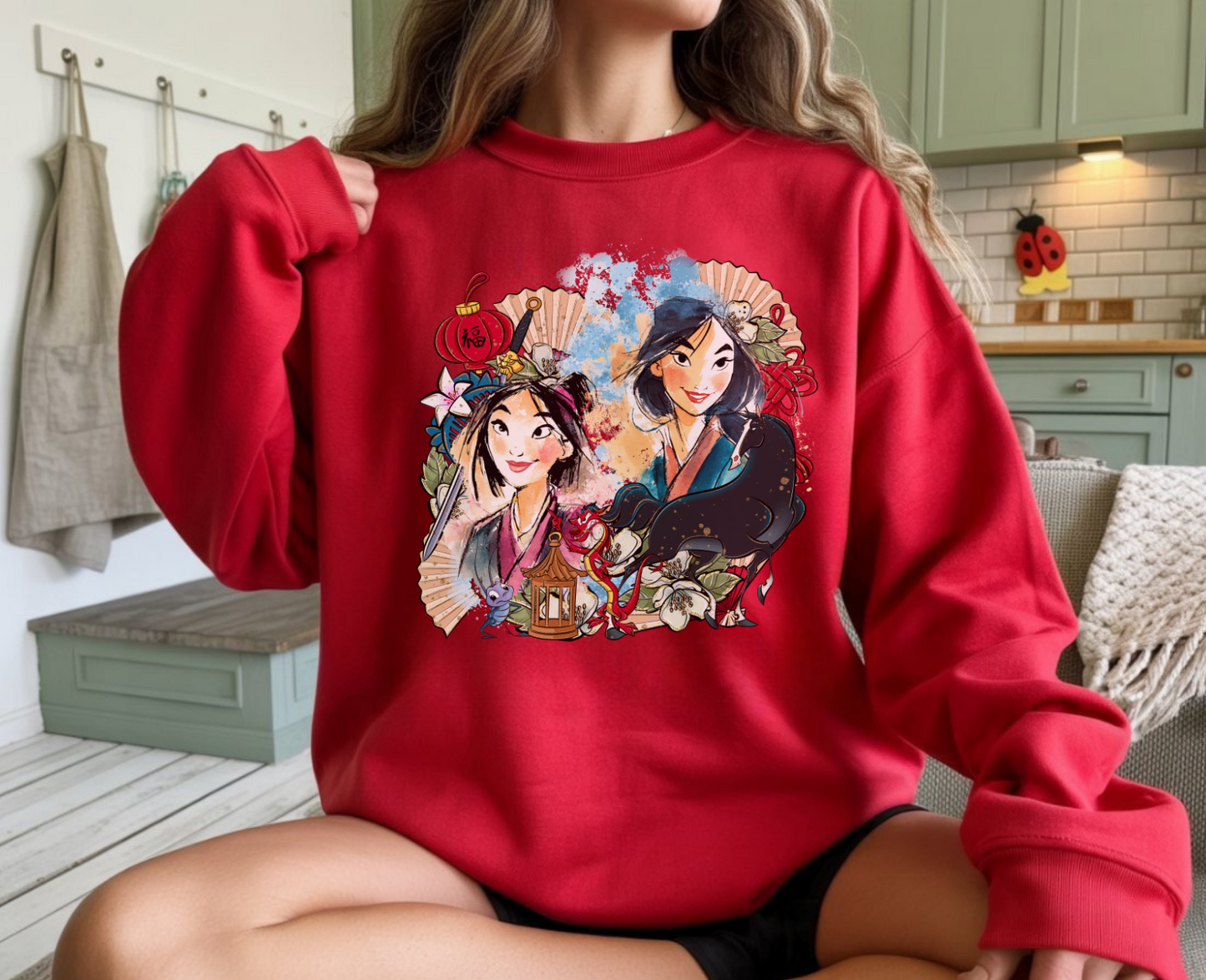 (Pre-order) Mulan collage Crewneck sweater