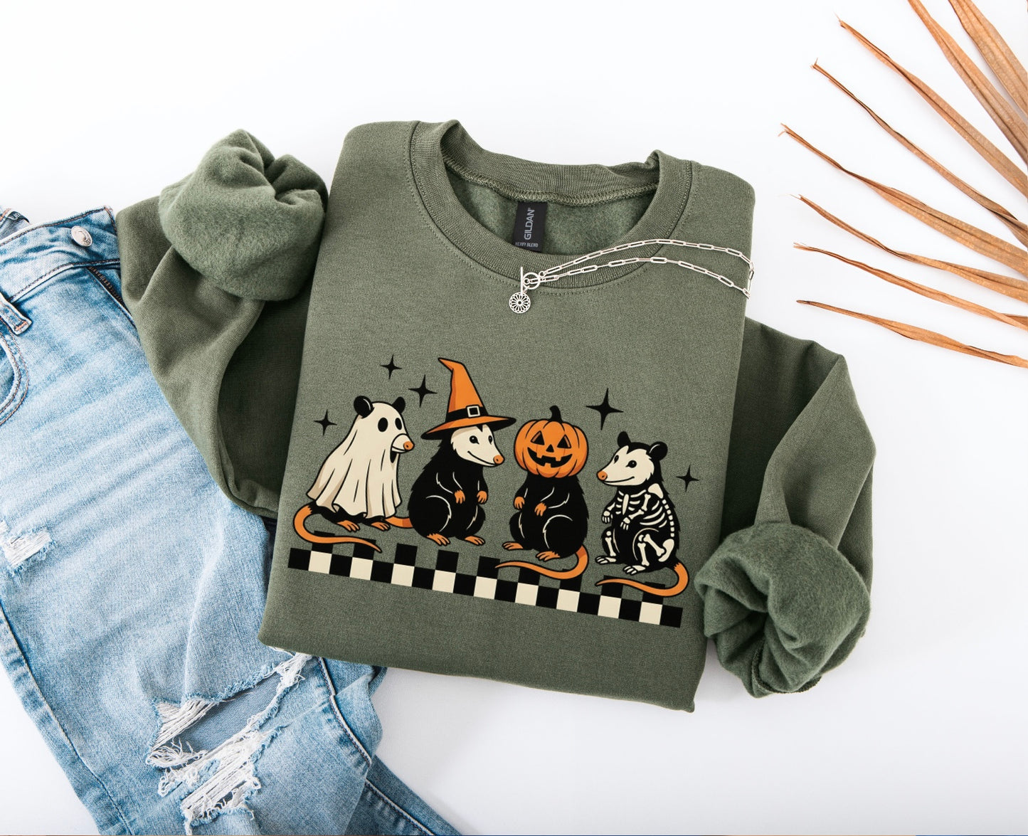 Halloween Possums Crewneck Sweater