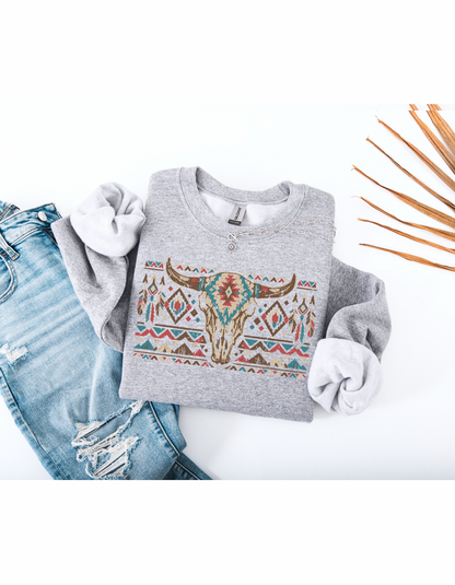 Aztec Bull Crewneck Sweater