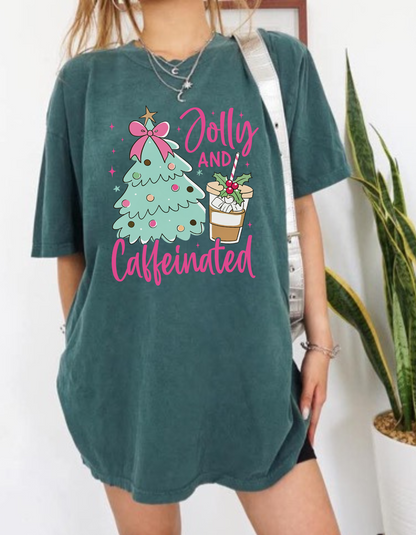 Jolly and caffeinated graphic tee