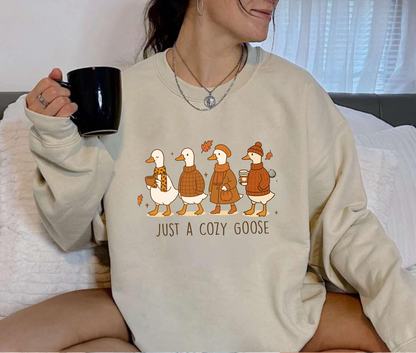 Just a cozy goose crewneck