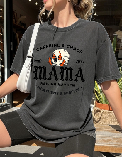 Caffeine and chaos Mama Graphic Tee