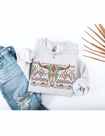 Aztec Bull Crewneck Sweater