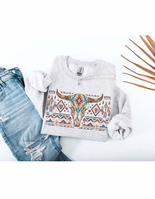 Aztec Bull Crewneck Sweater
