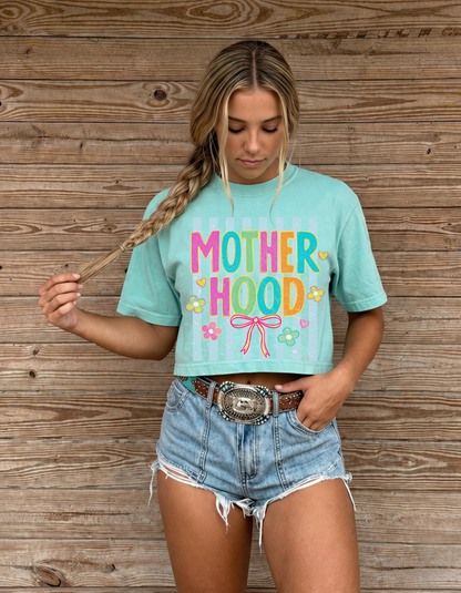 Preppy Motherhood Cropped Boxy Tee
