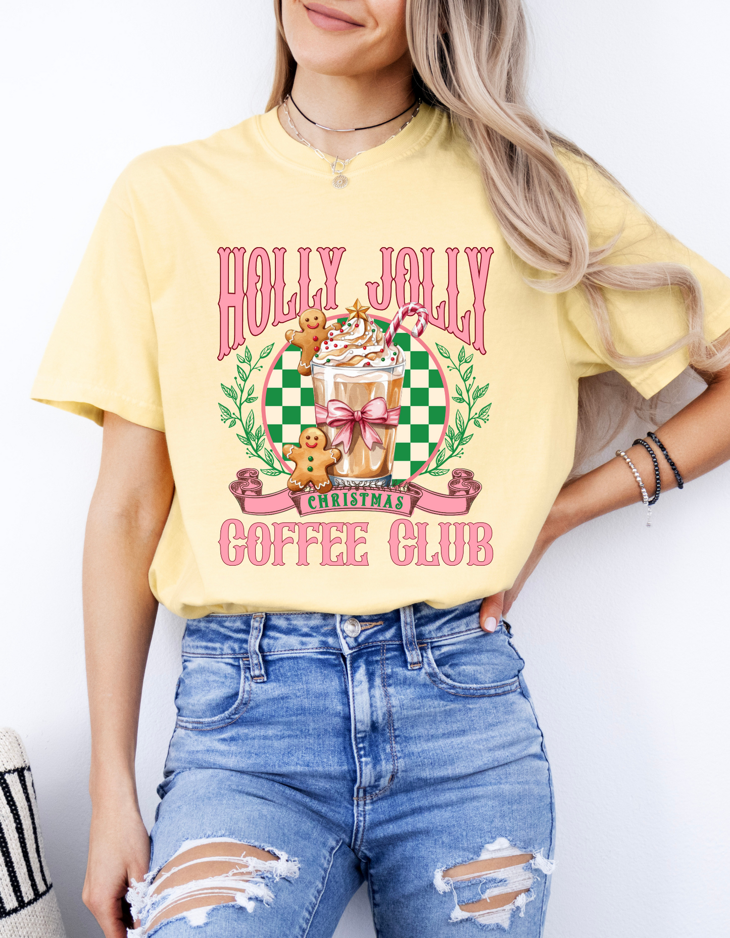 Holly Jolly Coffee Club Graphic Tee