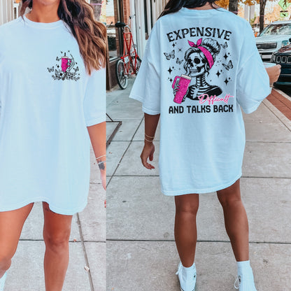 Difficult and talks back tee