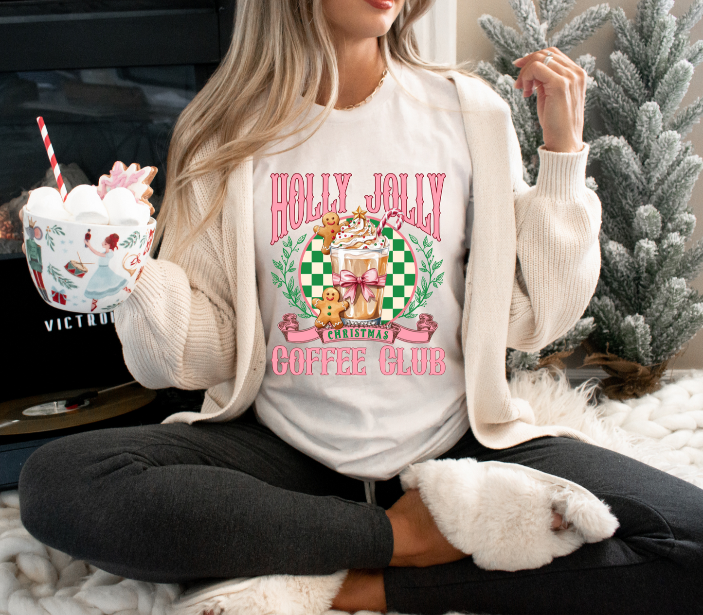 Holly Jolly Coffee Club Graphic Tee