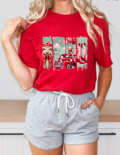 Valentines collage graphic tshirt