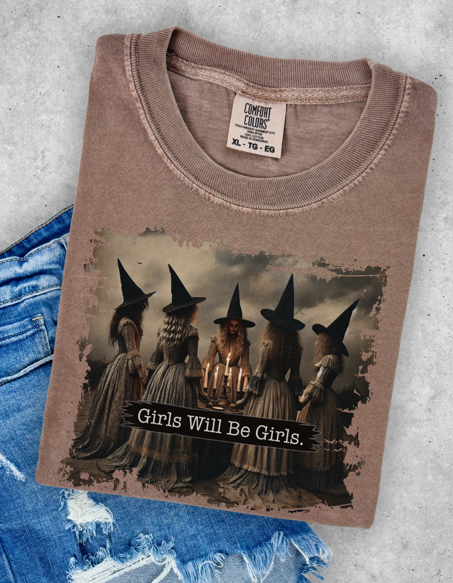 Girls will be girls witches graphic tee