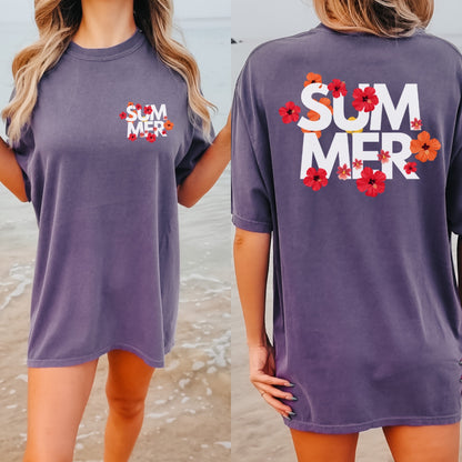 Summer Floral Graphic Tshirt