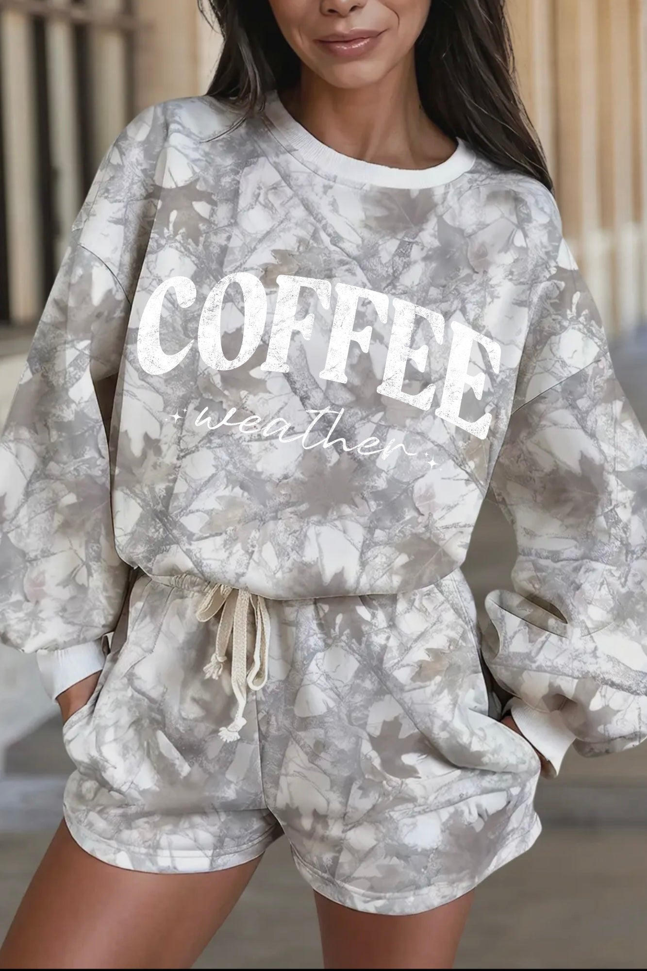 Coffee Weather Camo Lounge Set