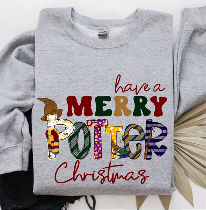 Merry HP Christmas crewneck sweater