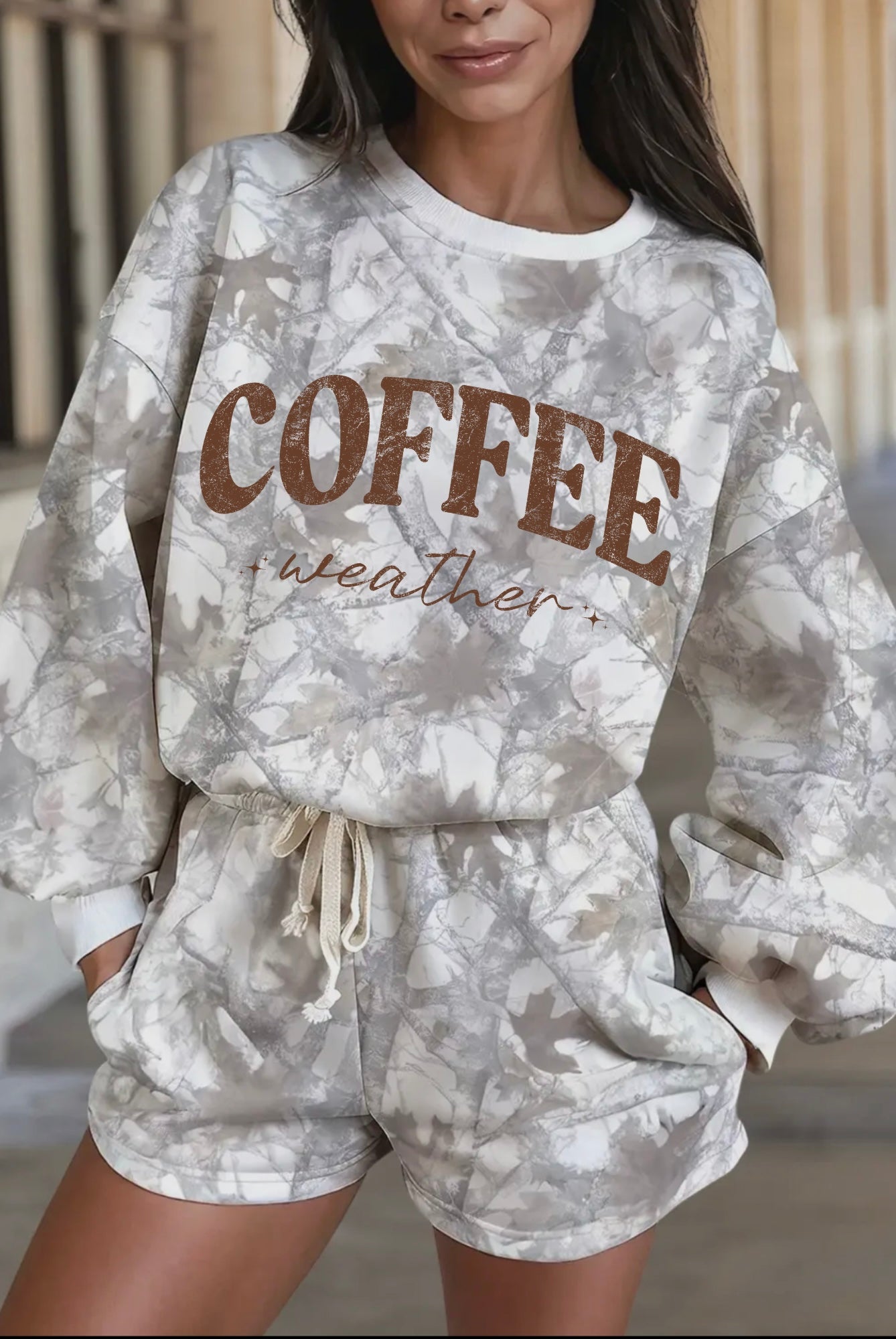 Coffee Weather Camo Lounge Set