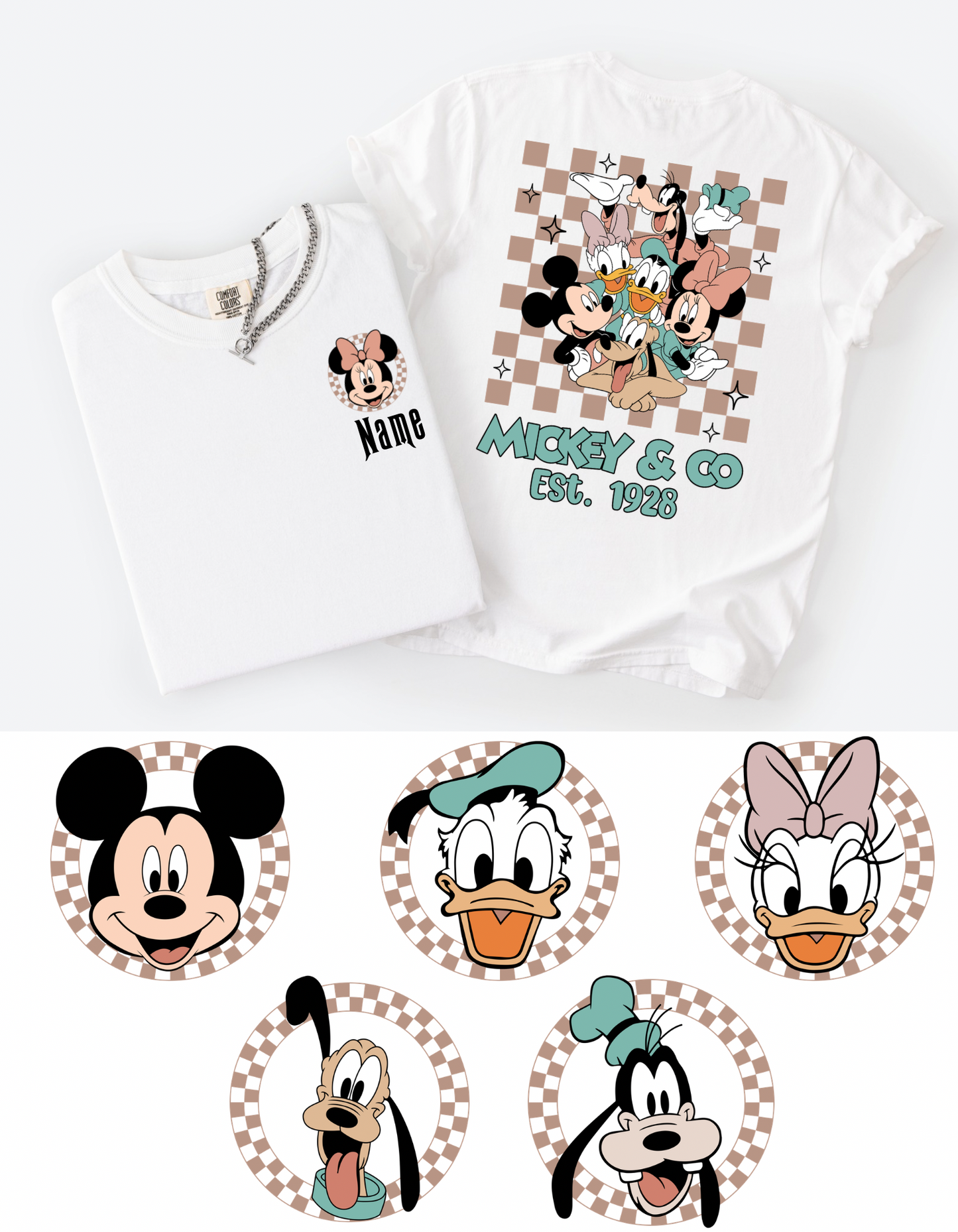 Customizable Family Mickey and Friends Graphic Tees