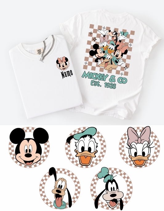 Customizable Family Mickey and Friends Graphic Tees