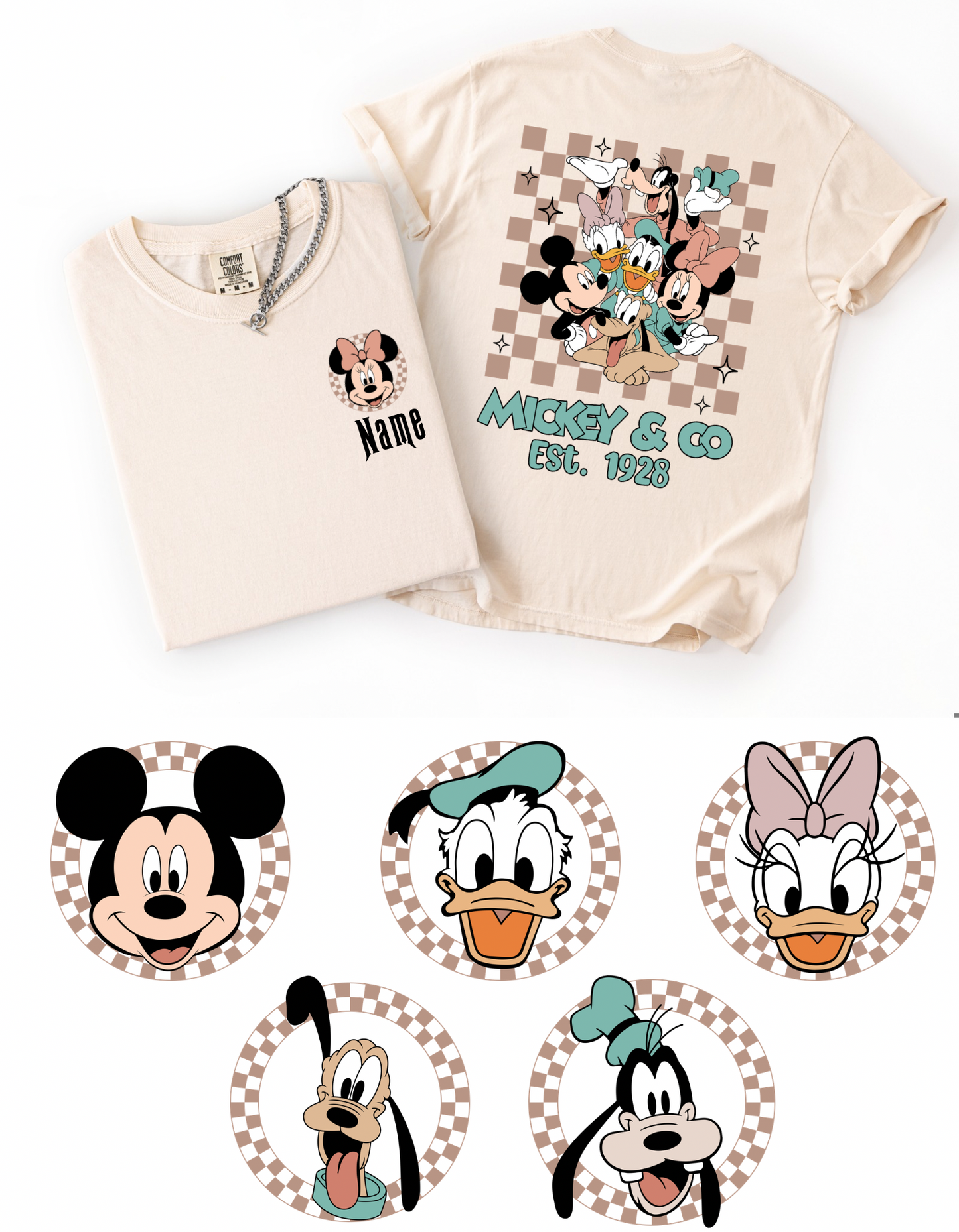 Customizable Family Mickey and Friends Graphic Tees