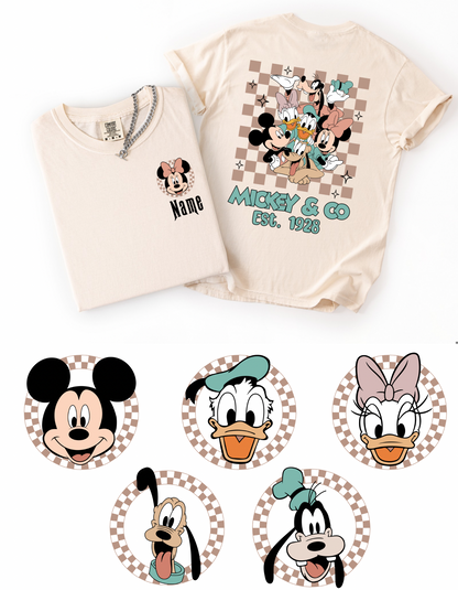 Customizable Family Mickey and Friends Graphic Tees