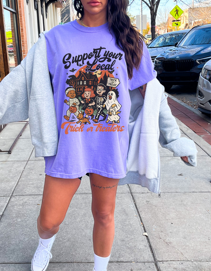 Support trick or treaters graphic tee