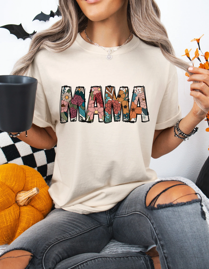 Floral mama tee
