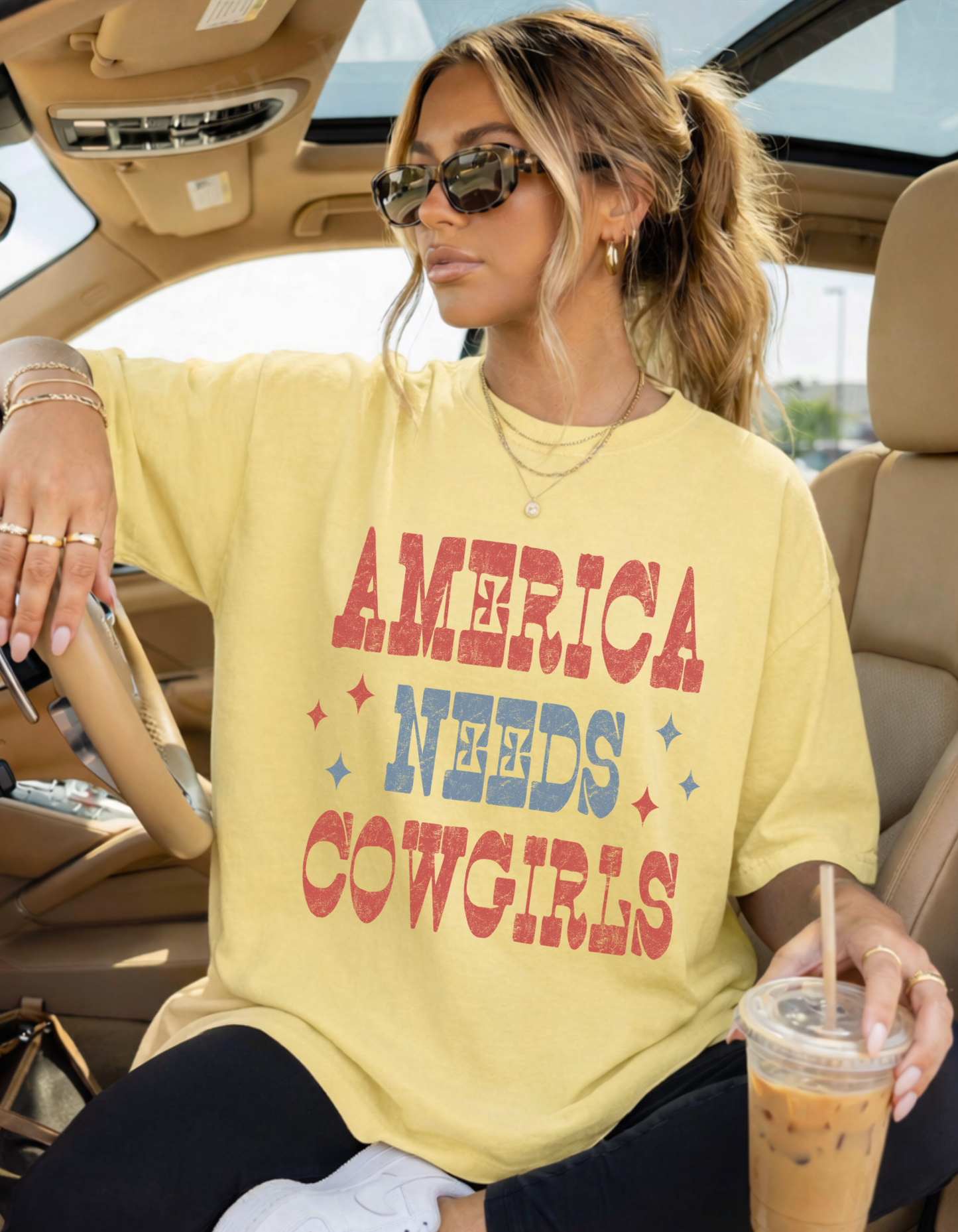 America Needs Cowgirls Graphic Tee