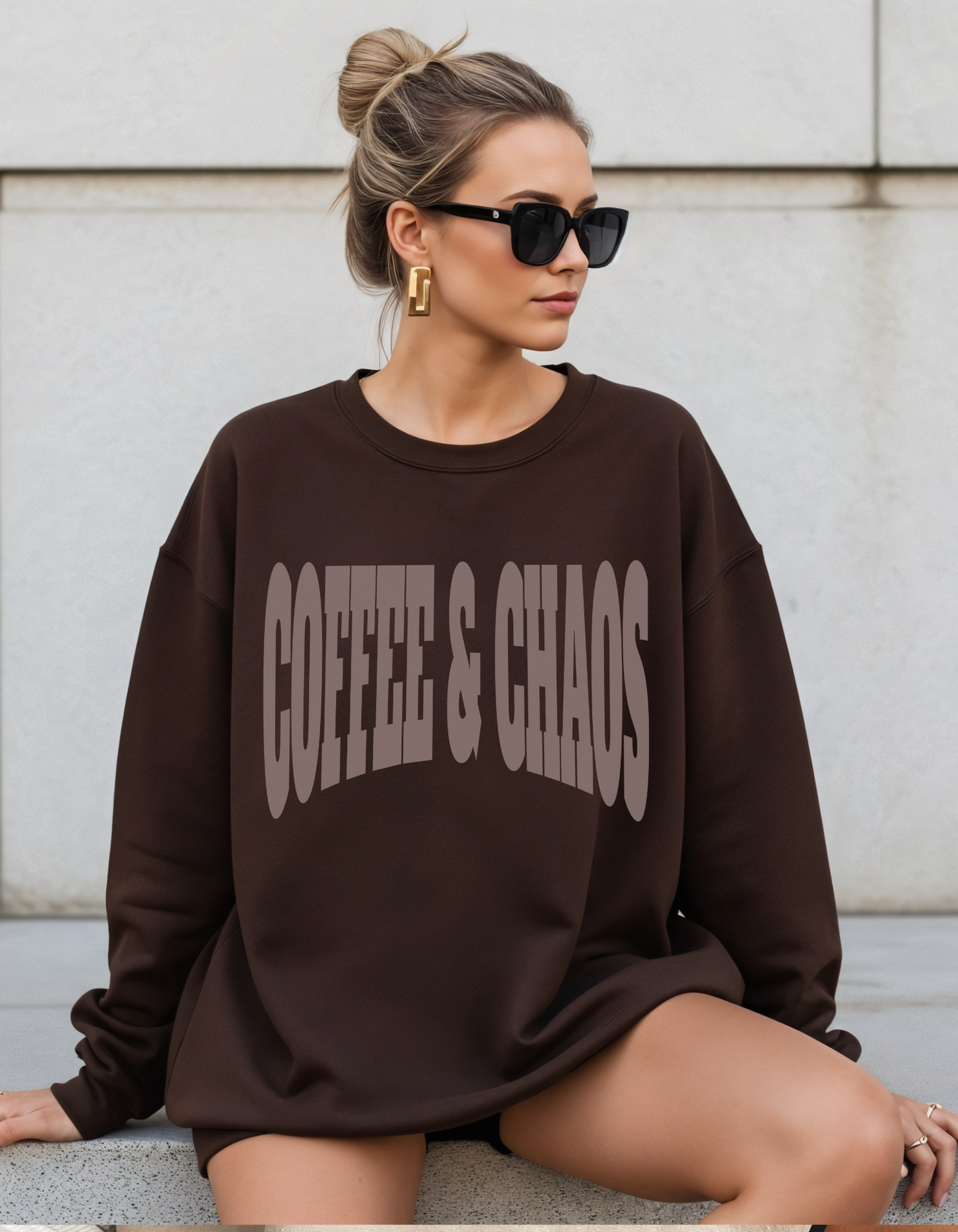 Coffee & Chaos Crewneck sweater (pre-order)